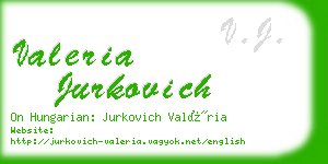 valeria jurkovich business card